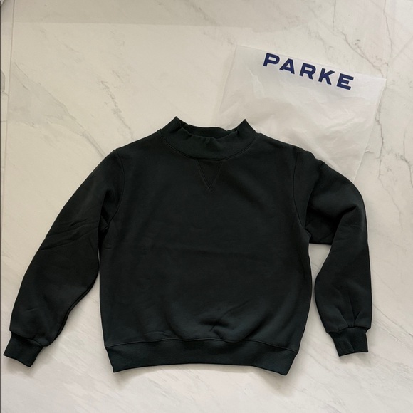 NEW Women’s PARKE New York Classic Fleece Mockneck Size S/M in Cedar - Picture 3 of 10